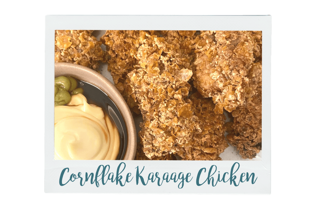 Cornflake Karaage Chicken Recipe | Pepper & Me Club