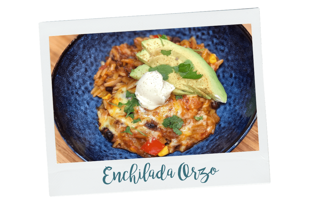 Pepper & Me Club Enchilada Orzo Recipe