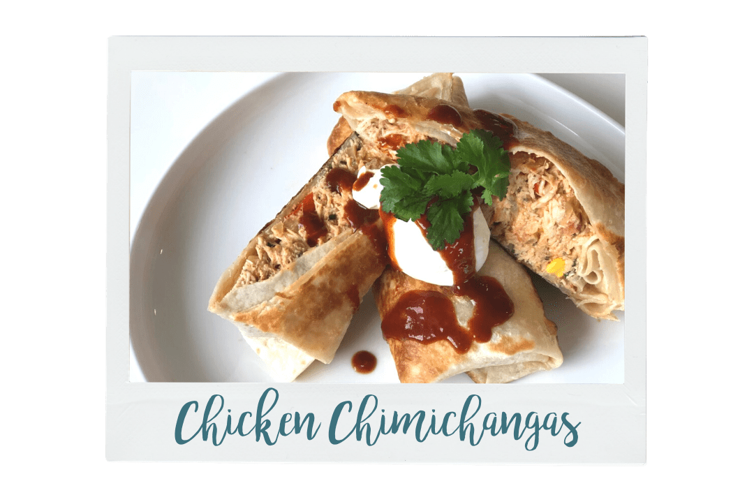Pepper & Me Chicken Chimichangas Recipe