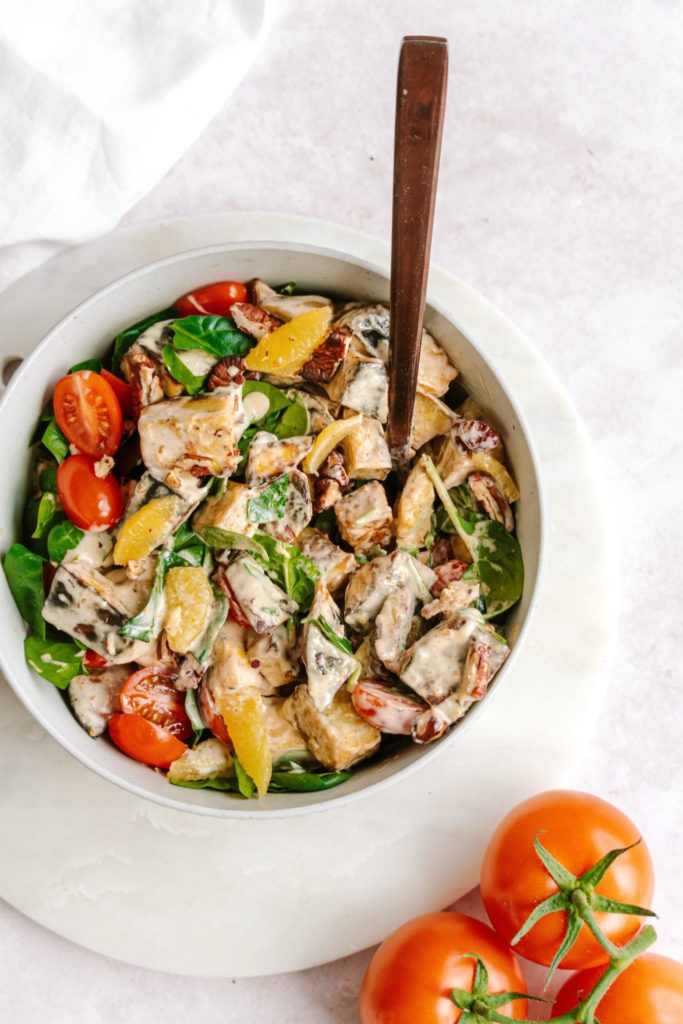 Chipotle Kumara, Orange and Pecan salad