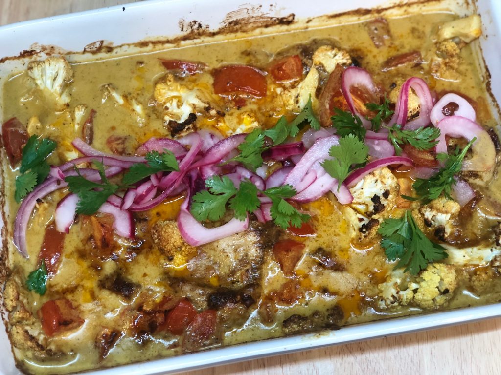 Chicken and Cauliflower Tandoori Bake