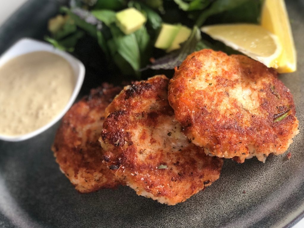 Salmons Cakes with Tandoori Mayo