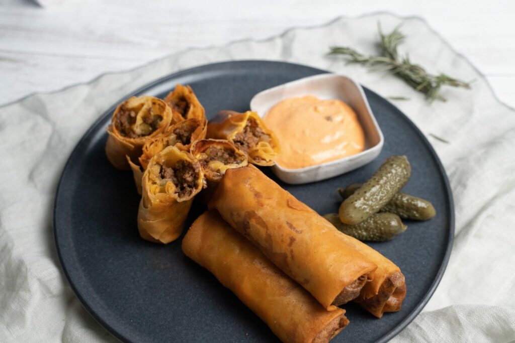 Cheeseburger Spring Rolls