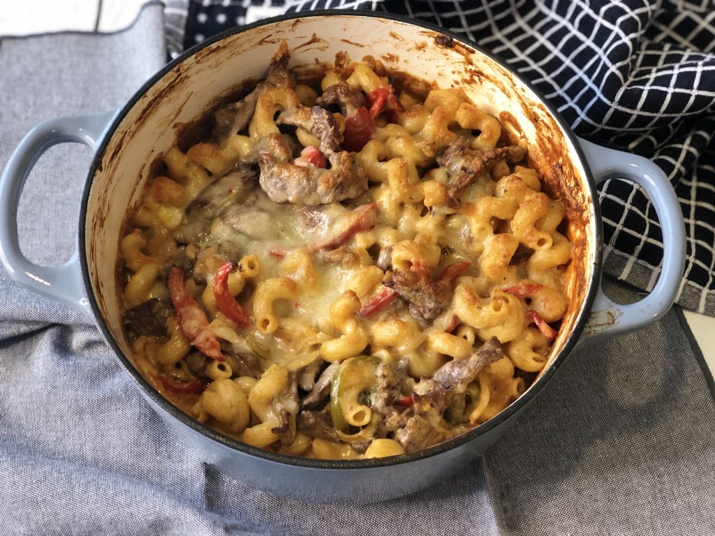 Mac N Philly Cheesesteak