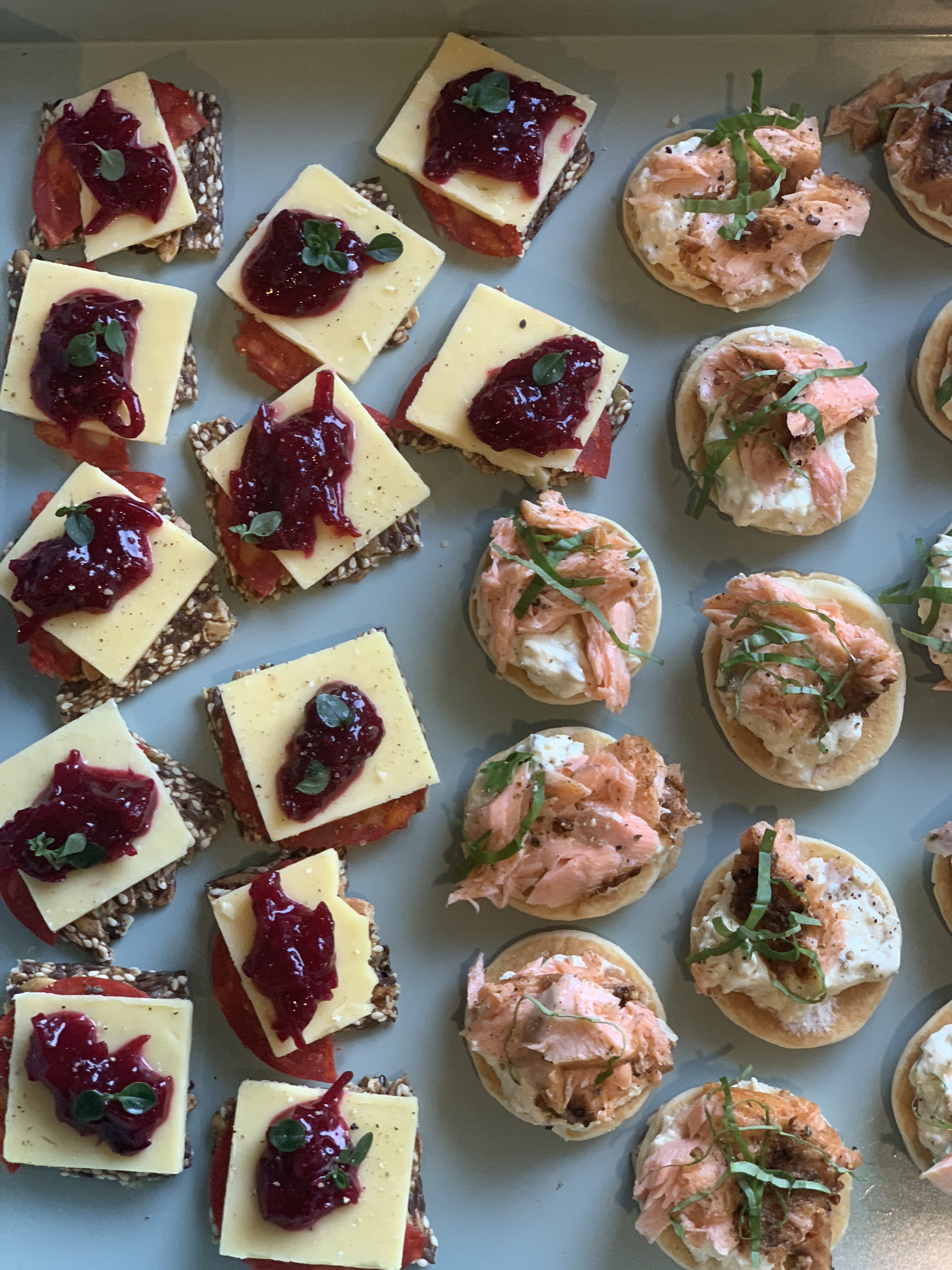 Festive Blinis ~ Mini Pizzas and Beetroot Dip and Dill