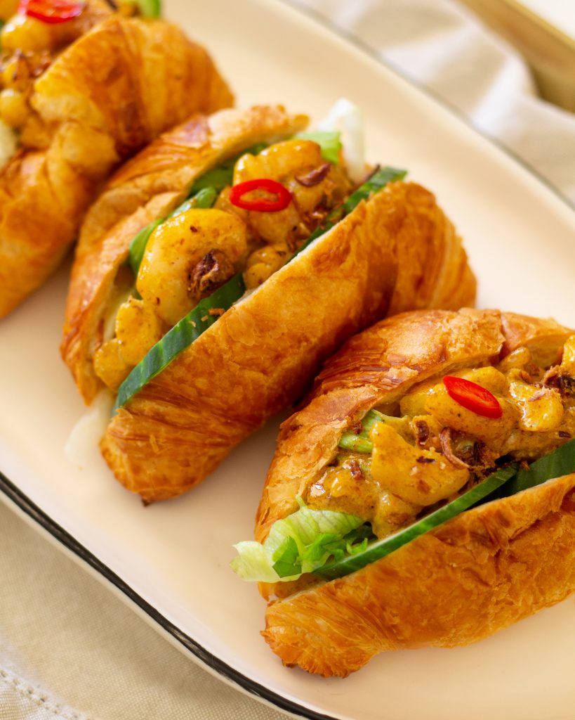 Curried Prawn Croissants