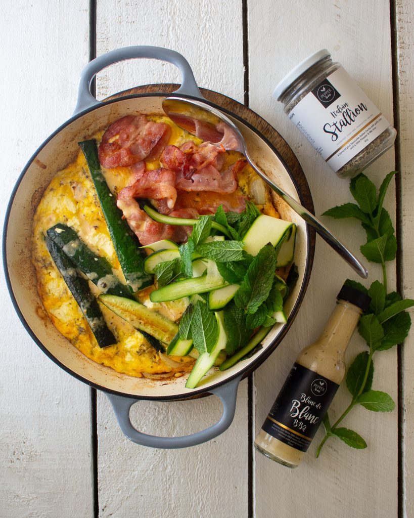 Bacon, Zucchini & Mint Frittata