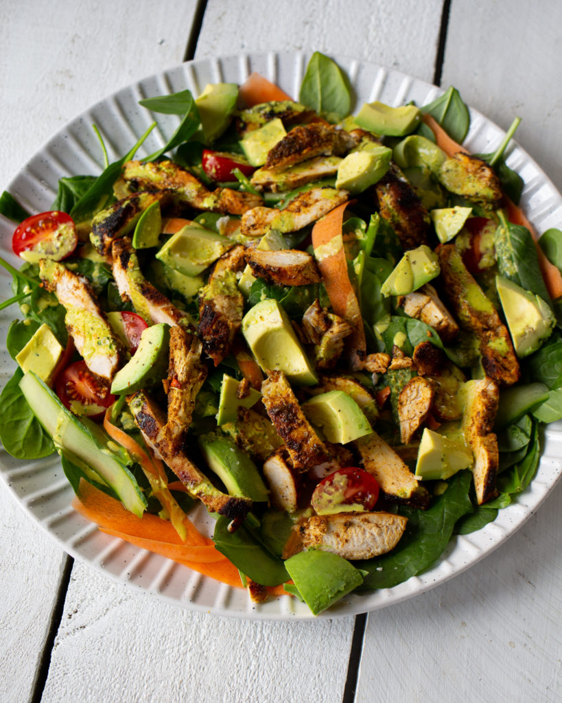 Tandoori Chicken Salad with Mango & Coriander Dressing