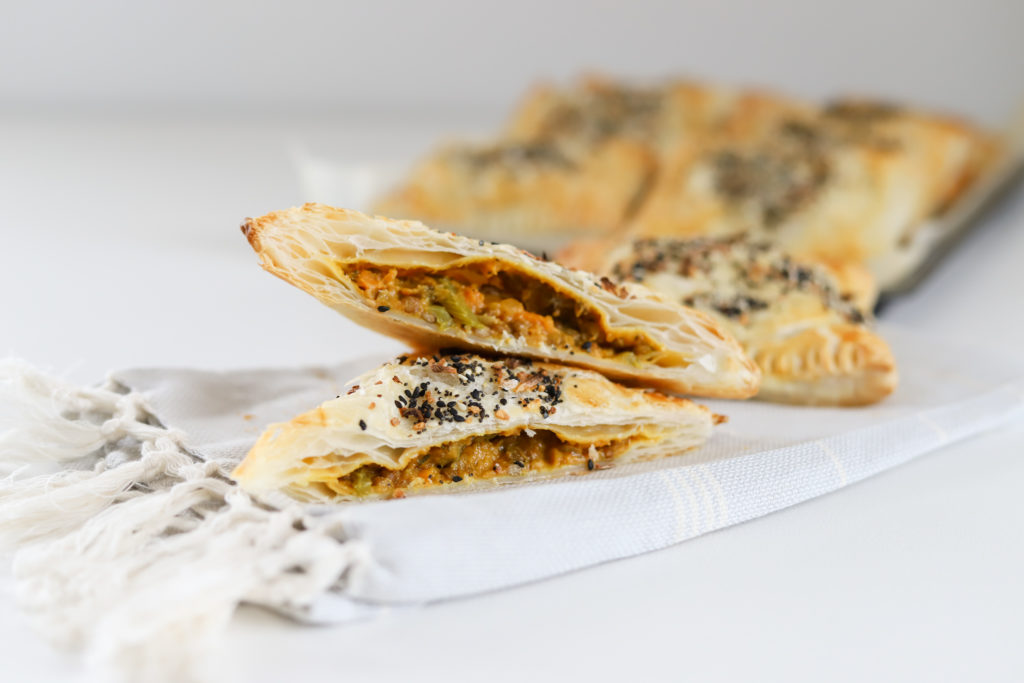 Kumara, Cheese, and Lentil Pies