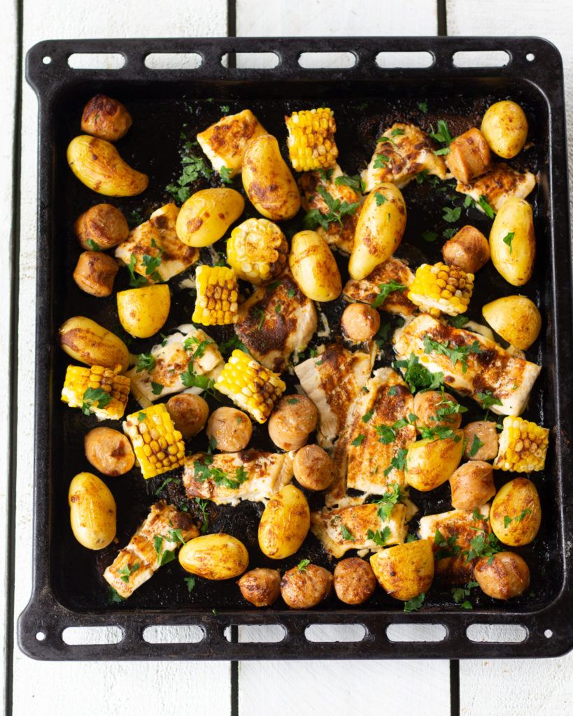 Cajun Fish Tray Bake