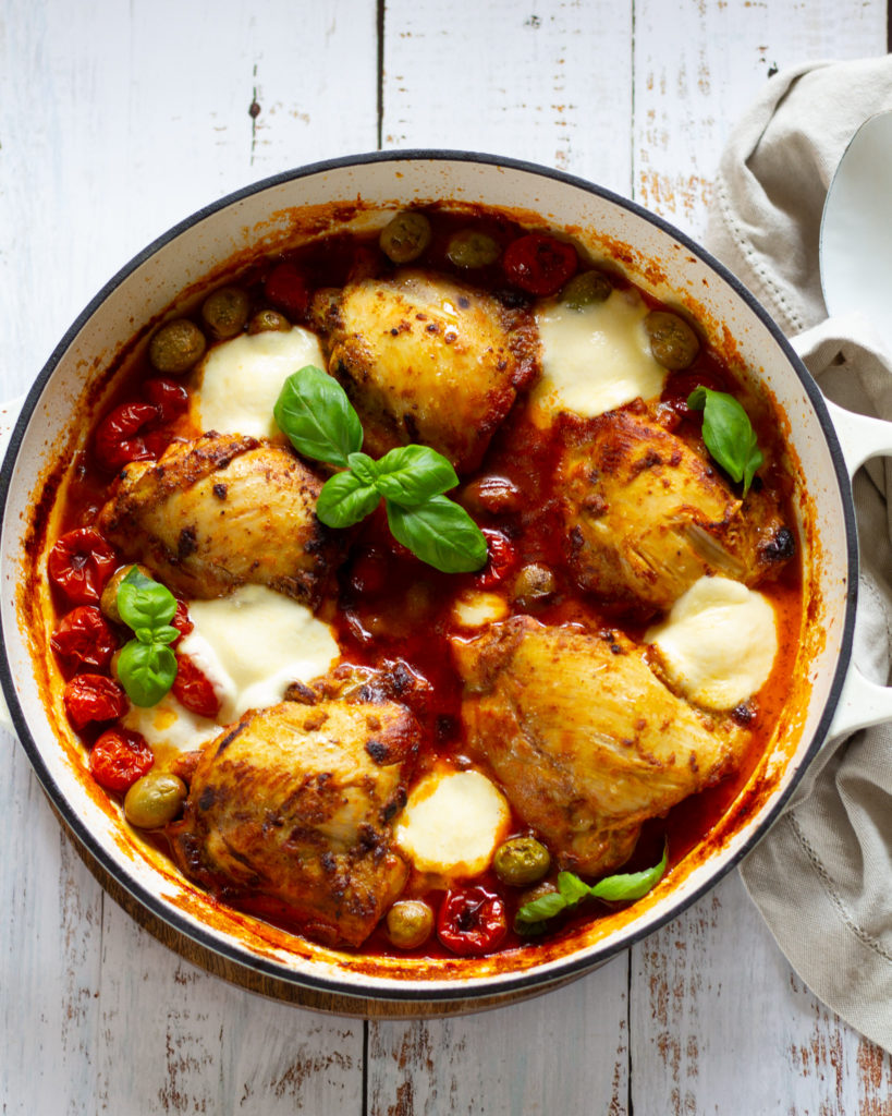 One Pan Chicken Caprese Bake