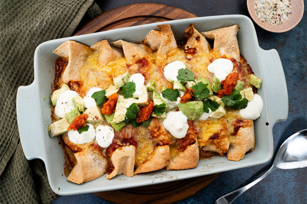 BBQ Mexican Chicken Enchiladas