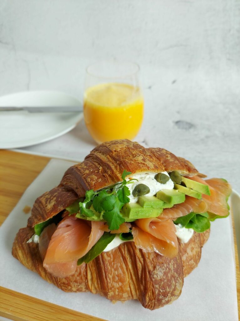Salmon and Dude Ranch Cream Croissant