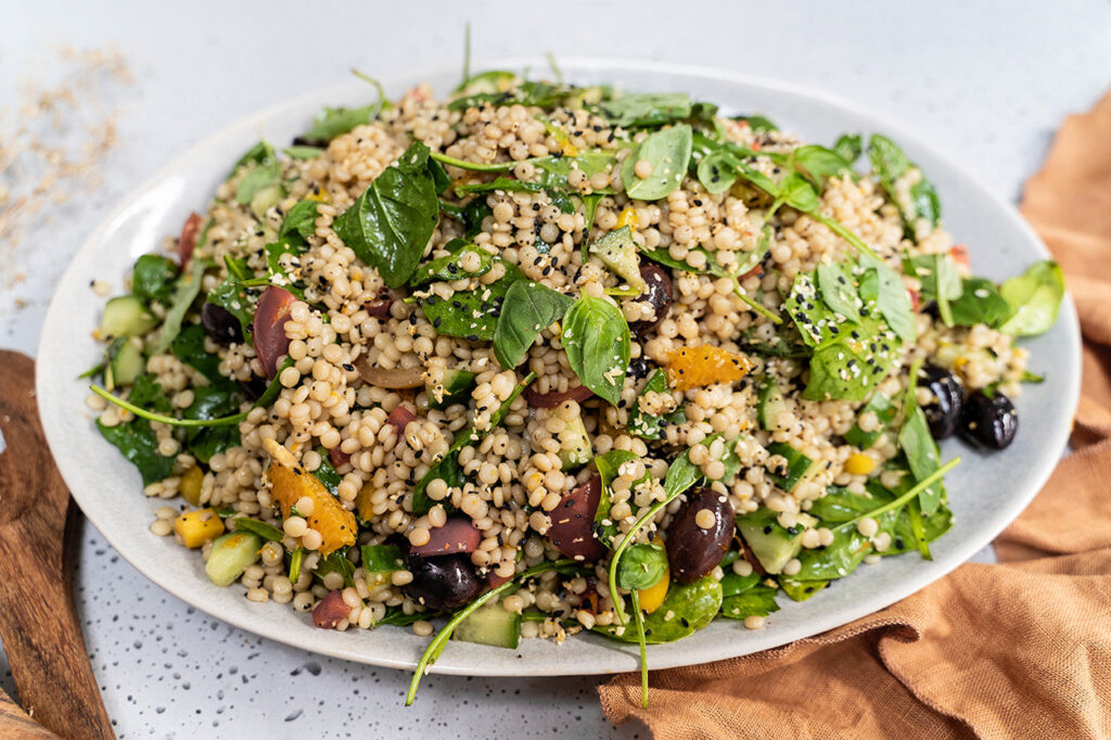 Pearl Couscous Long Lunch Salad