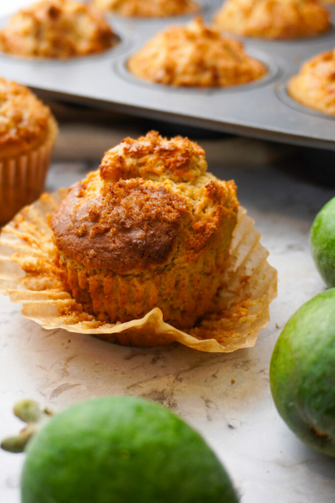 Easy one bowl feijoa muffins, simple but delicious