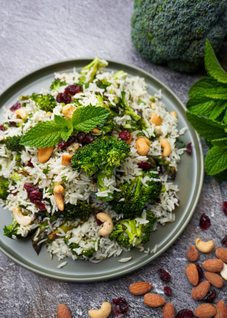 A vibrant zingy rice salad, gluten free and dairy free making it a great option for a pot luck dinner