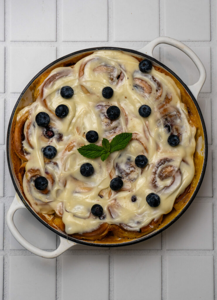 Sticky Blueberry Cinnamon Buns