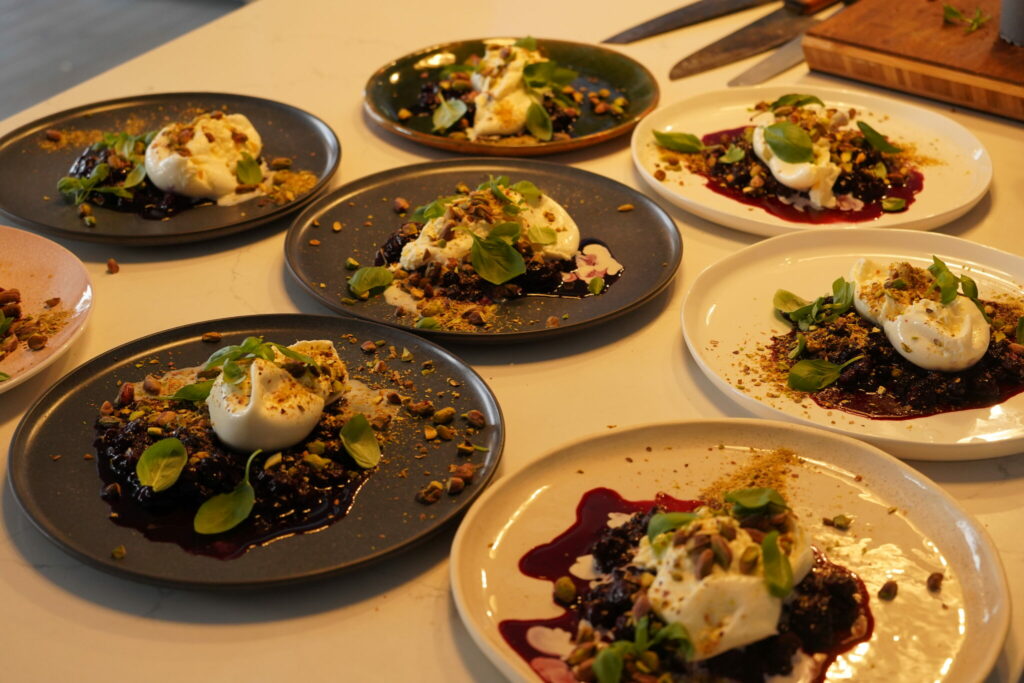 Burrata with Blueberries