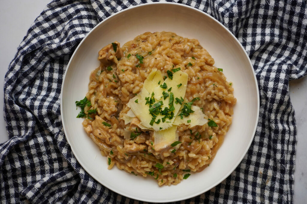 French Onion Chicken Risotto