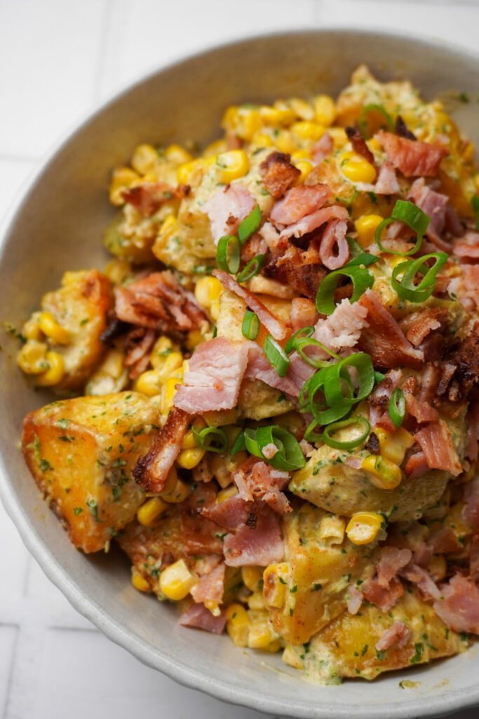 Jalapeno & Corn Crispy Potato Salad
