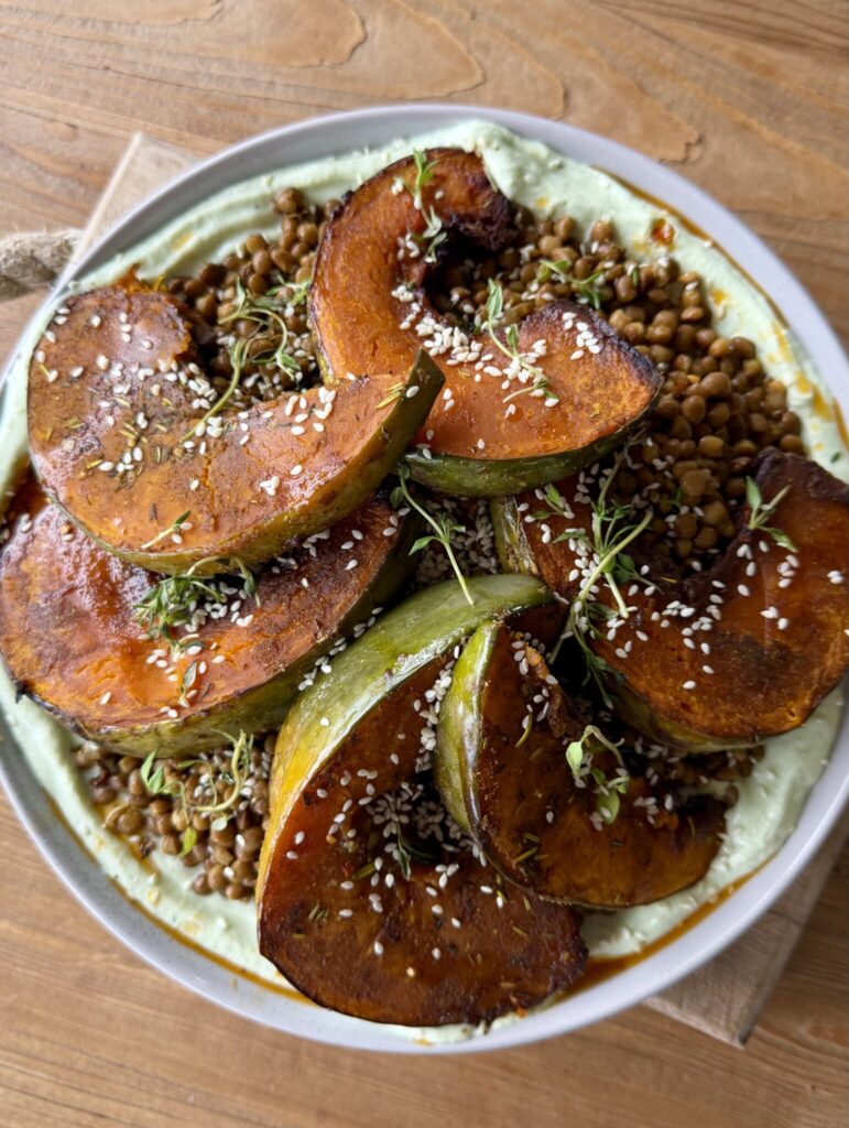 Herby Ricotta, Lentil and Pumpkin Salad