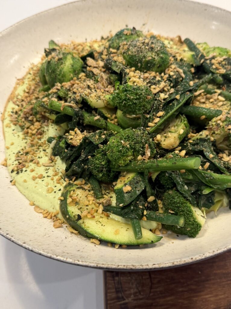 Best-Ever Winter Greens on Green sauce